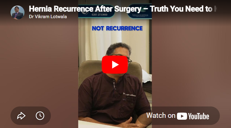 leading laparoscopic hernia surgeon at Wings Hospital, Surat